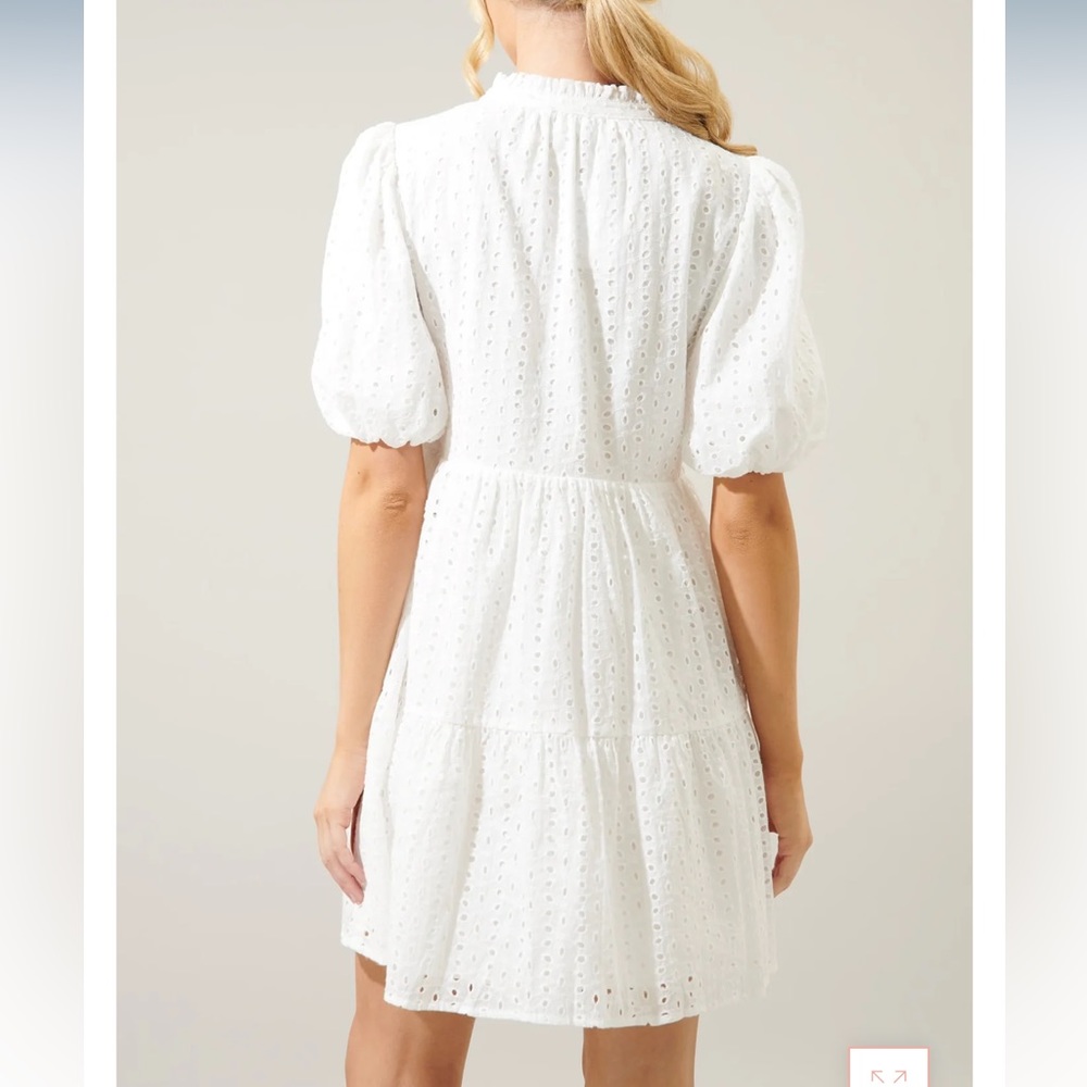 SUGARLIPS Jacey Babydoll Eyelet Mini Dress - Picture 4 of 12